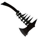 Black Spiked Metal Axe (L)