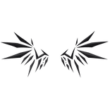 Black Spiked Shard Wings