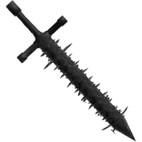 Black Spiked Sword With Barbed Wire