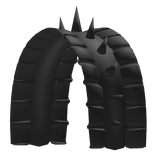 ♡ : black spikey ruffled headdress