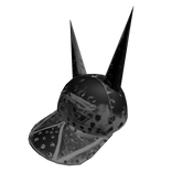 Black spiky horns cap