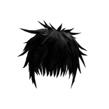 black spiky messy boy hair