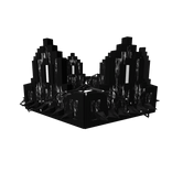 Black Splatter Gothic Thorned Chained 8-Bit Crown