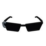 Black Split Arc Sunglasses