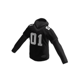Black Sports Jersey w/ Black Hoodie