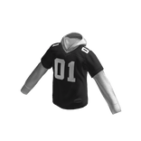 Black Sports Jersey with Hoodie