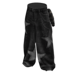 Black Starlit Ripped Baggy Jeans 
