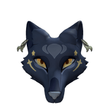 Black Starry Wolf Therian Mask
