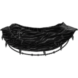 Black Striped Archive Wrapped Chrome Scarf w Chain