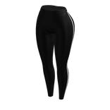 Black Striped Yoga Pants