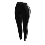 Black Striped Yoga Pants