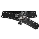 Black Studded Belt With a Cute Skull 3.0