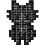 Black Studded Cat Hair Clip