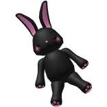 Black Stuffed Bunny