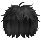 Black Stylish Natural fluffy cool anime boy hair