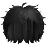 Black Stylish Natural fluffy cool anime boy hair