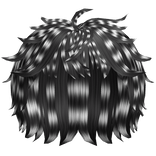 Black  Stylish Natural fluffy cool anime boy hair