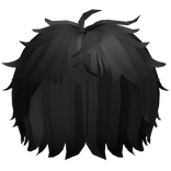 Black Stylish Natural fluffy cool anime boy hair