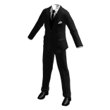 Black Suit Classy Pinstripe Fitted