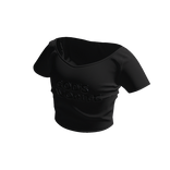 Black Summer Crop Top Print