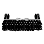 ♡ black summer ruffled top w bow & polka dots