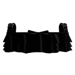  ♡ black summer ruffled top w bow 