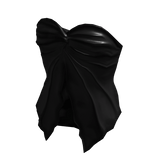 Black Summer Vacation Twisted Tube Top