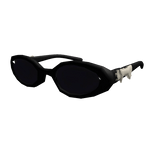 Black Sunglasses with White Bow Cute Aesthetic UGC