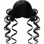 Black Super Duper Curly Side Buns