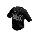 Black SVDDENLY T-Shirt w/ Double Dollar Chain