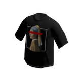 Black T-shirt Girl with a Pearl Earring