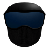 Black Tactical Mask with Ski Goggles (Blue)