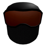 Black Tactical Mask with Ski Goggles (Red)
