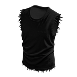 Black Tank Top Ripped Torn Vest