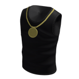 Black Tank Top with Gold Coin Chain