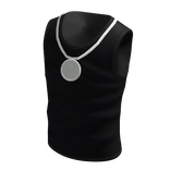 Black Tank Top with Silver Chain