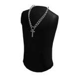 Black TankTop With Silver Cross