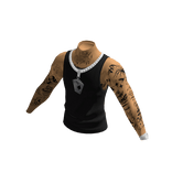 Black Tatted Tank Top w/ Chain