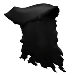 Black Tattered Tomura Cape