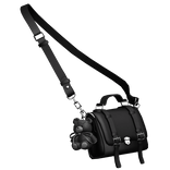 Black Teddy Charm Satchel Bag