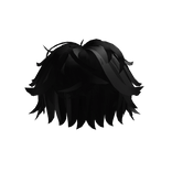 Black Textured Fluffy Hair