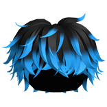 Black to Blue Messy Fluffy Boy Hair