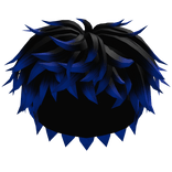 Black to Blue Messy Hair