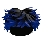 Black to Blue Messy Hair