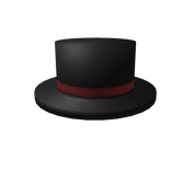 Black Top Hat with Red Band