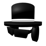Black Top Hat with Shades and Headphones