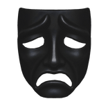 Black Tragedy Mask