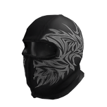 Black Tribal distressed balaclava
