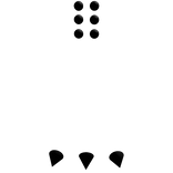 Black Triple Erl + Chin Spikes Piercings