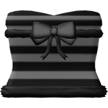 ୨୧ ㆍblack tube top with strips